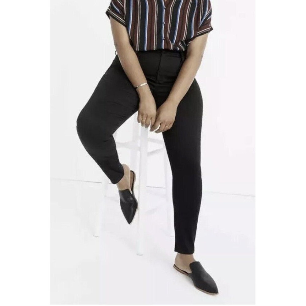 New Madewell Jeans 9" High Rise Skinny Women Size 36 Tall Long TENCEL Black - Picture 1 of 10